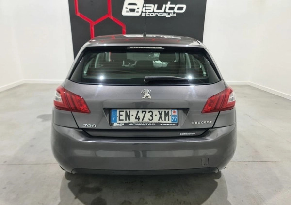 Peugeot 308 cena 16700 przebieg: 128000, rok produkcji 2017 z Chrzanów małe 172